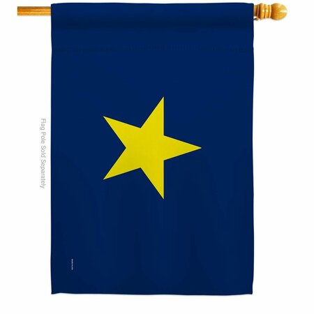 GUARDERIA 28 x 40 in. Republic of Texas 1836-1839 American USA Historic House Flag with Double-Sided Banner GU3921981